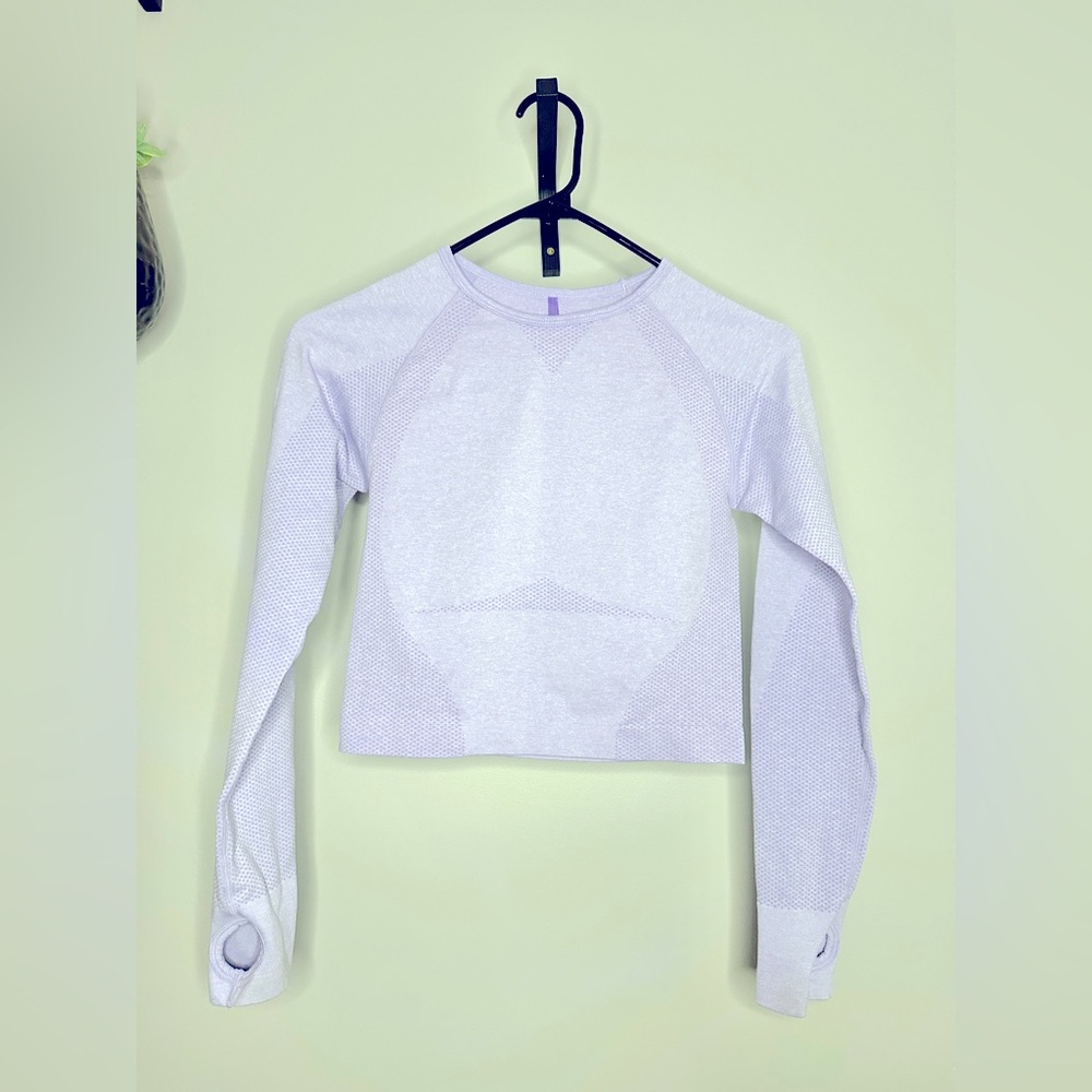 NVGTN lilac long sleeve crop top